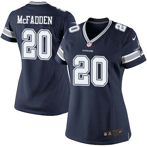 Women's Limited Darren McFadden Nike Jersey Navy Blue Home - #20 NFL Dallas Cowboys